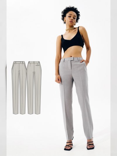 Брюки женские классические зауженные