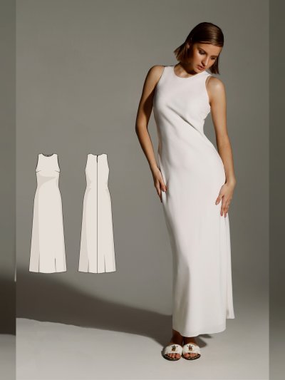 Платье миди женское прилегающего силуэта