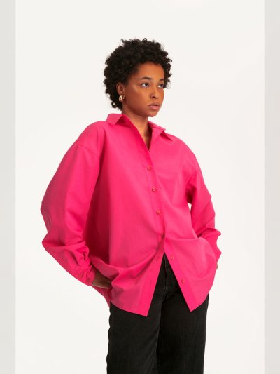 Блузка женская оверсайз с асимметричным низом