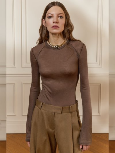 Лонгслив женский базовый прилегающий