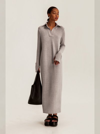 Платье женское поло длинное