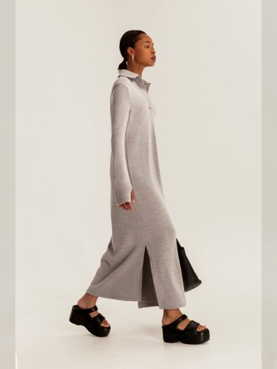 Платье женское поло длинное